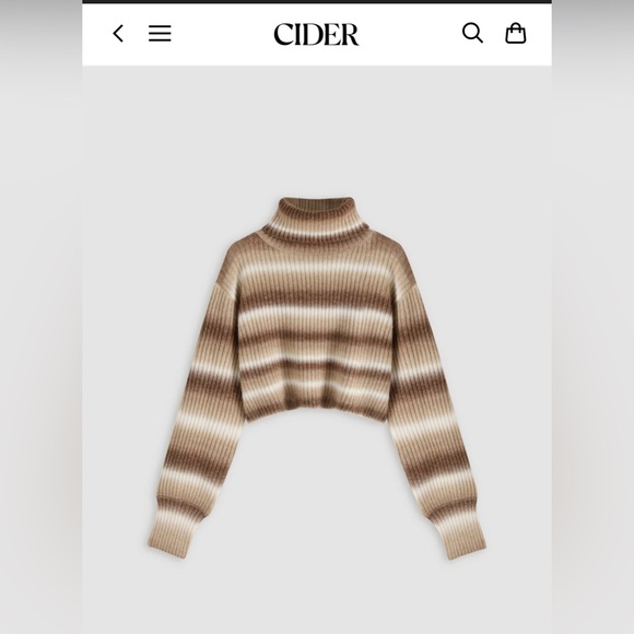 Cider Sweaters - NEW WITHOUT TAGS CIDER CAMEL TURTLENECK CROPPED SWEATER